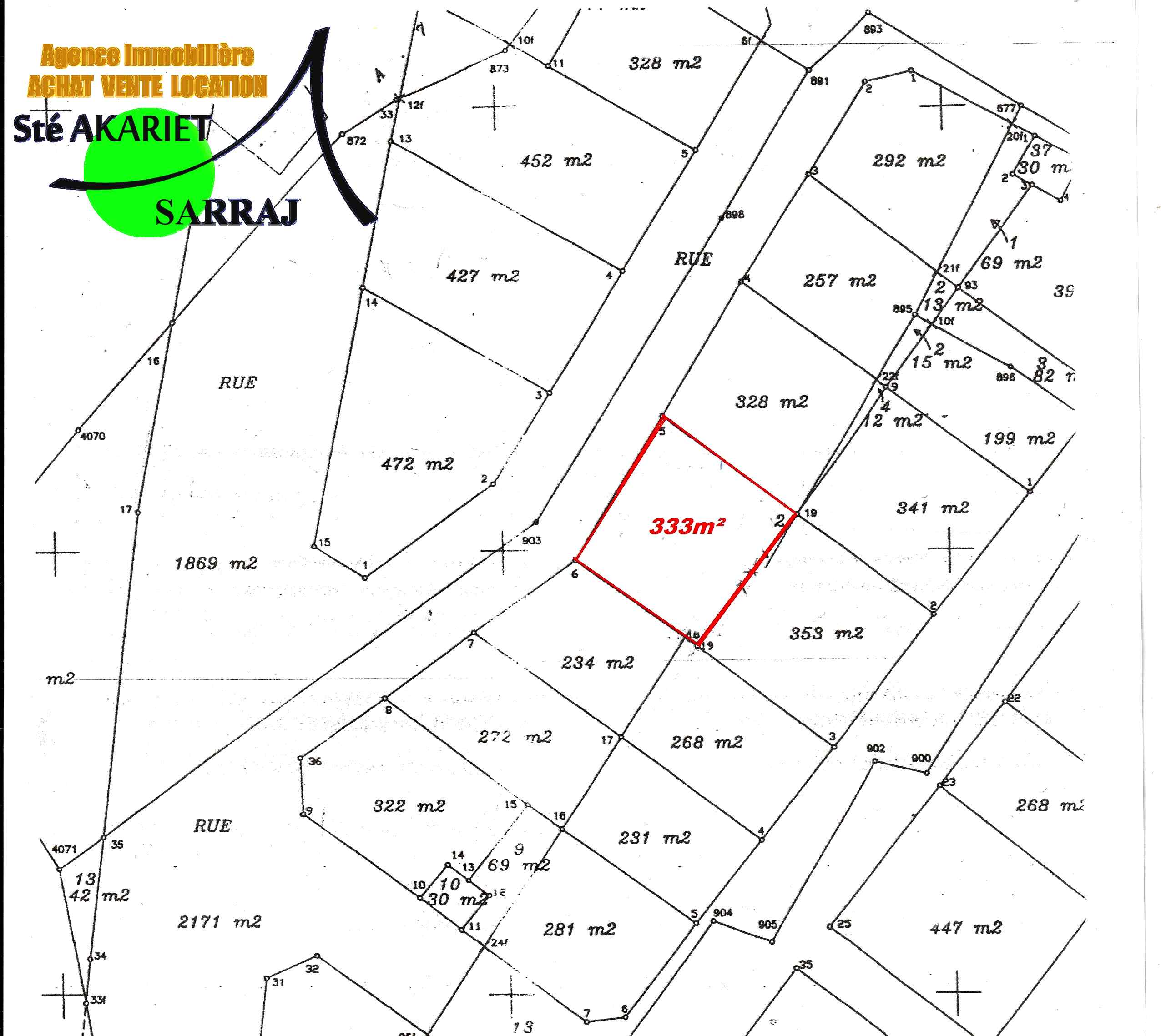 Hammam Sousse Hammam Sousse Gharbi Terrain Terrain nu Terrain 333m zone des villas hammem sousse ghrabi