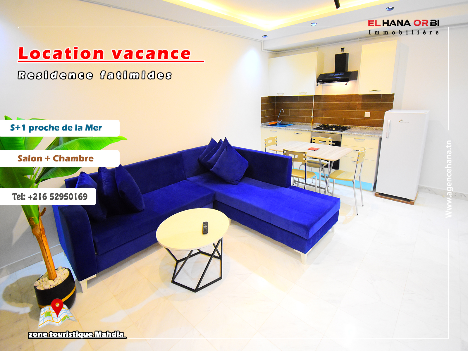 Mahdia Mahdia Location vacances Appart. 1 pice S1 neuf rz fatimides proche de la mer