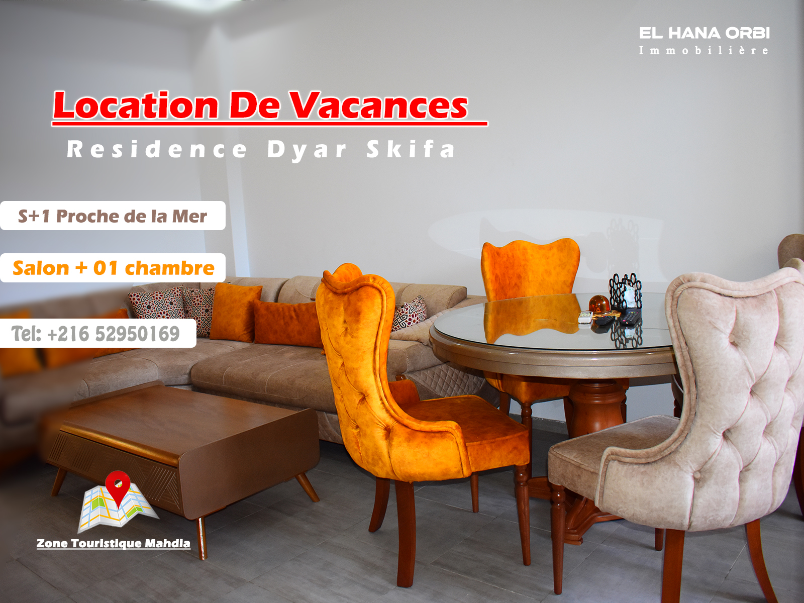 Mahdia Mahdia Location vacances Appart. 2 pices S 1 rz dyar skiffa en plein zone touristique