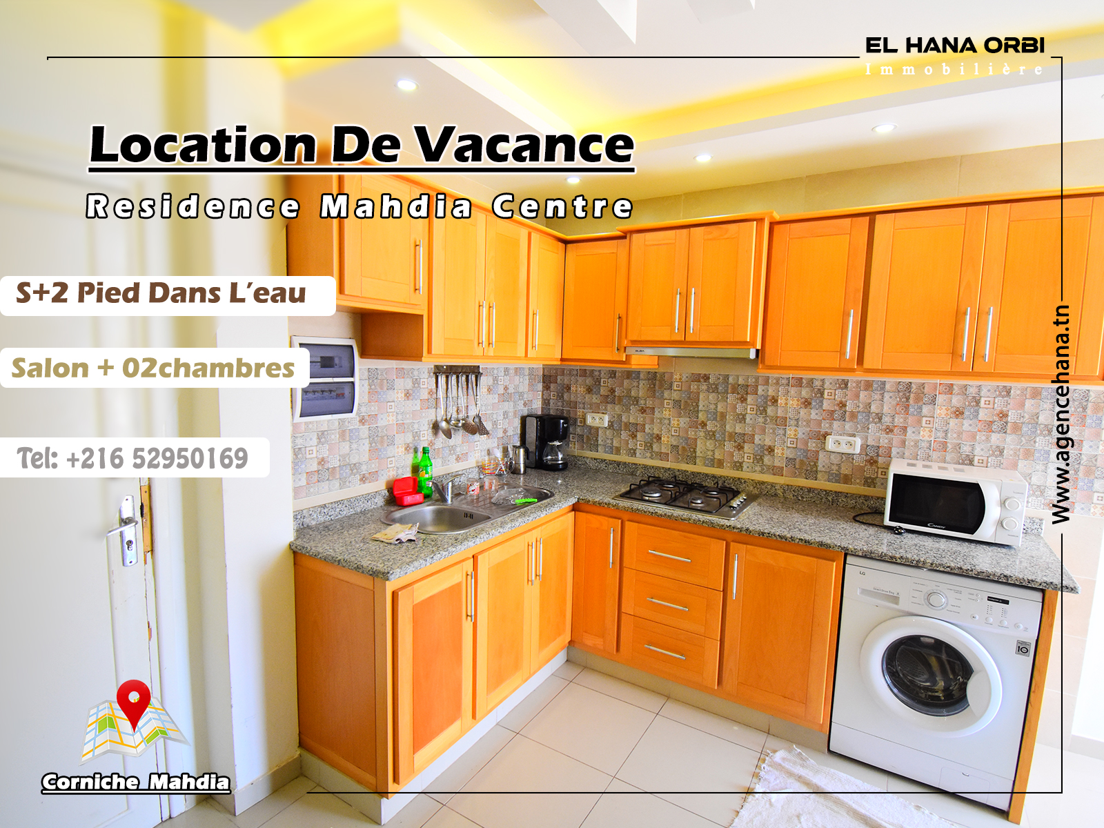 Mahdia Mahdia Location vacances Appart. 2 pices S2 rz mahdia centre pied dans l eau