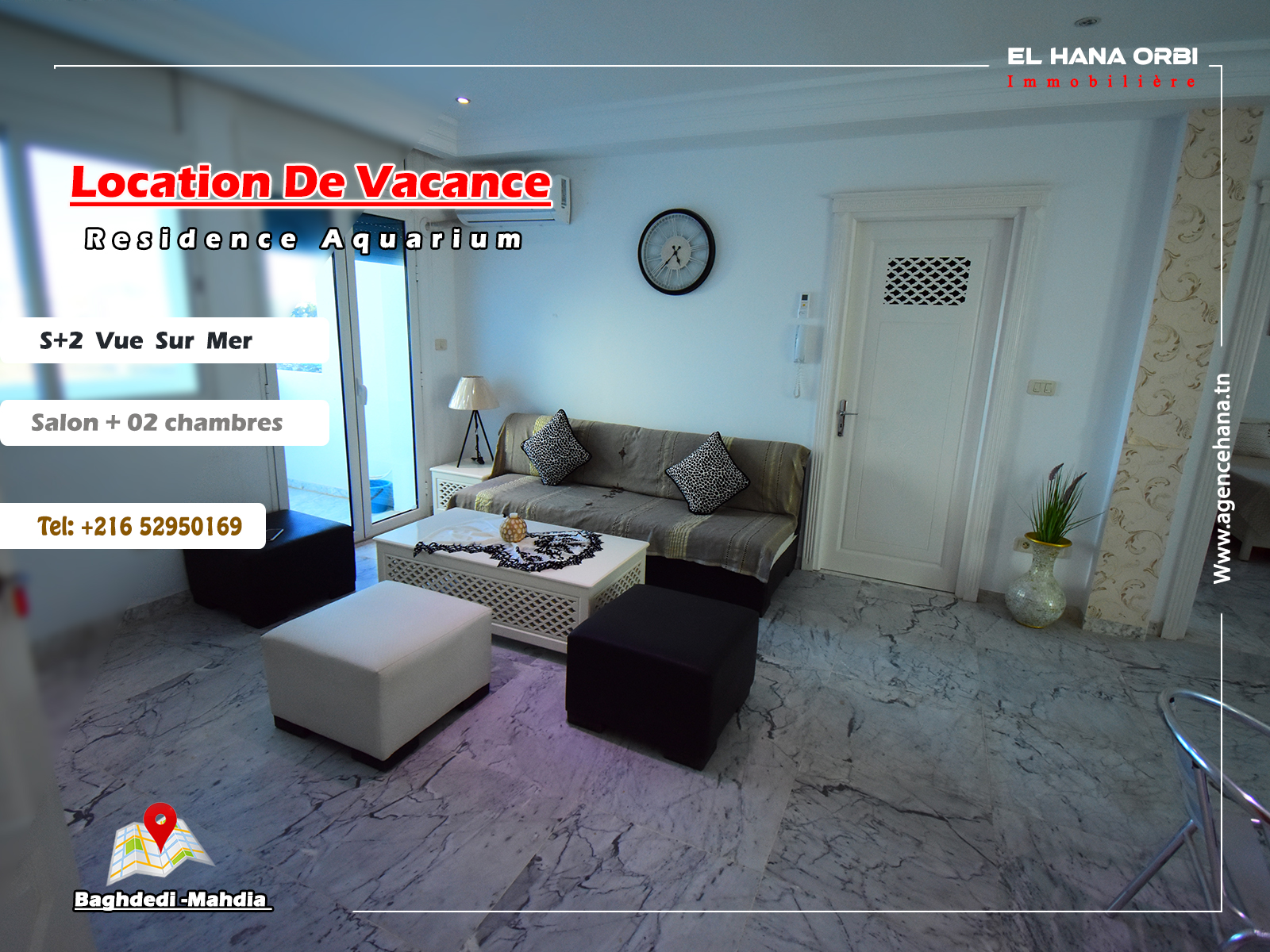 Mahdia Mahdia Location vacances Appart. 2 pices App s2 vue sur mer   baghdedi mahdia