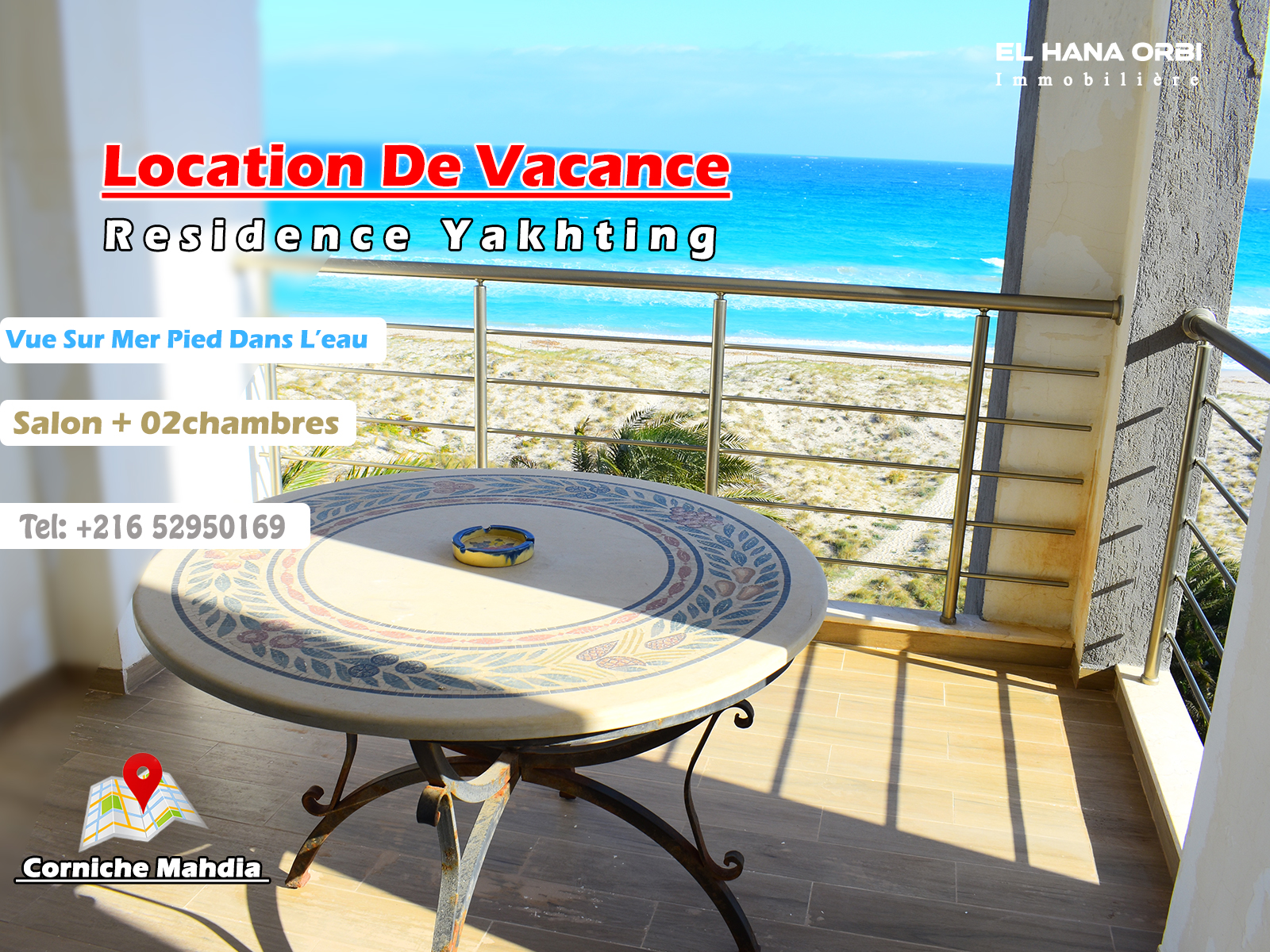 Mahdia Mahdia Location vacances Appart. 2 pices S2  rz yakhting neuf vue magnifique