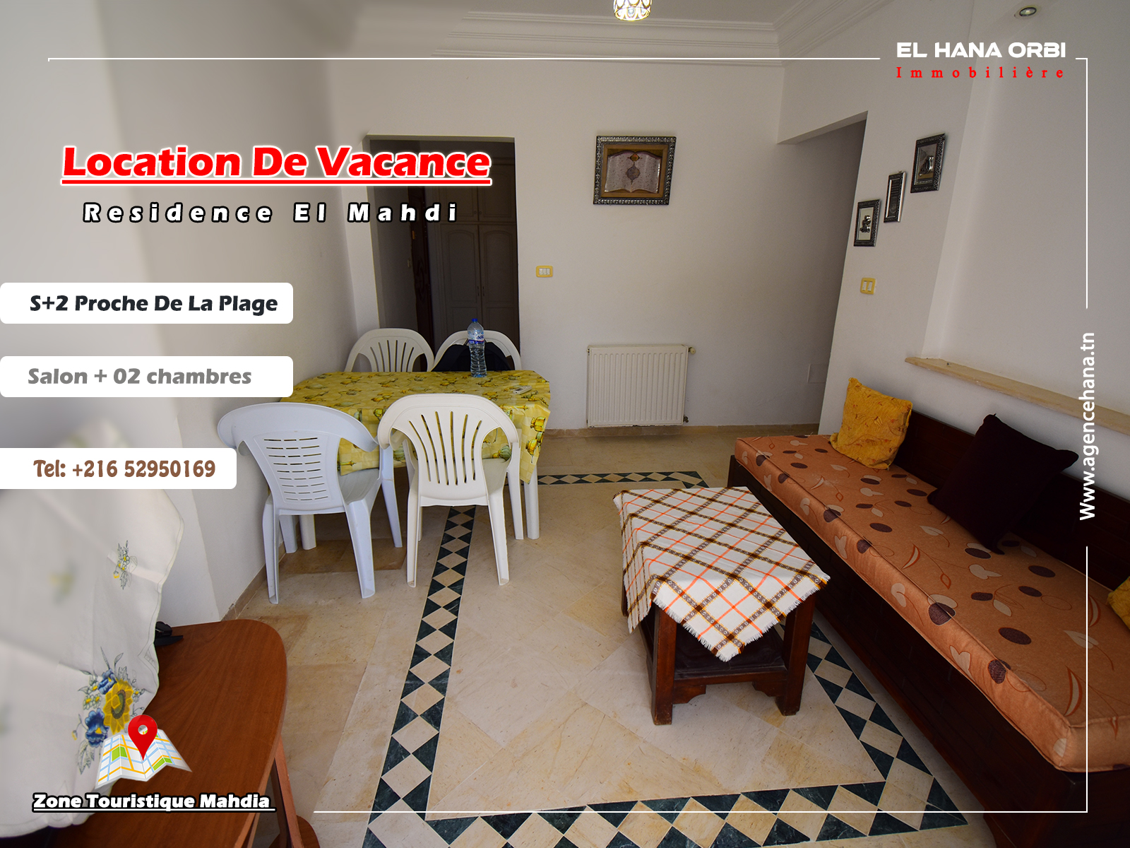 Mahdia Mahdia Location vacances Appart. 2 pices Pour vacance s2 rz el mahdi proche de la plage