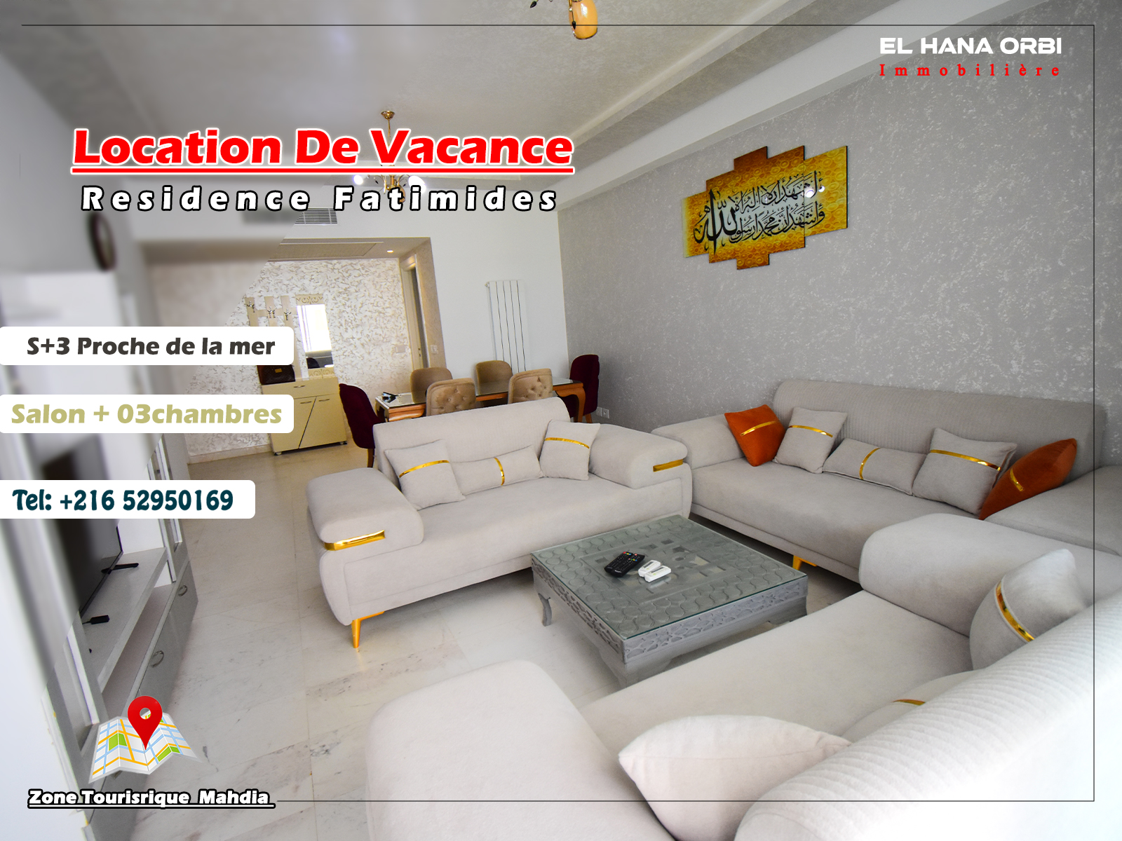Mahdia Mahdia Location vacances Appart. 3 pices Appartement s3 rz fatimide neuf