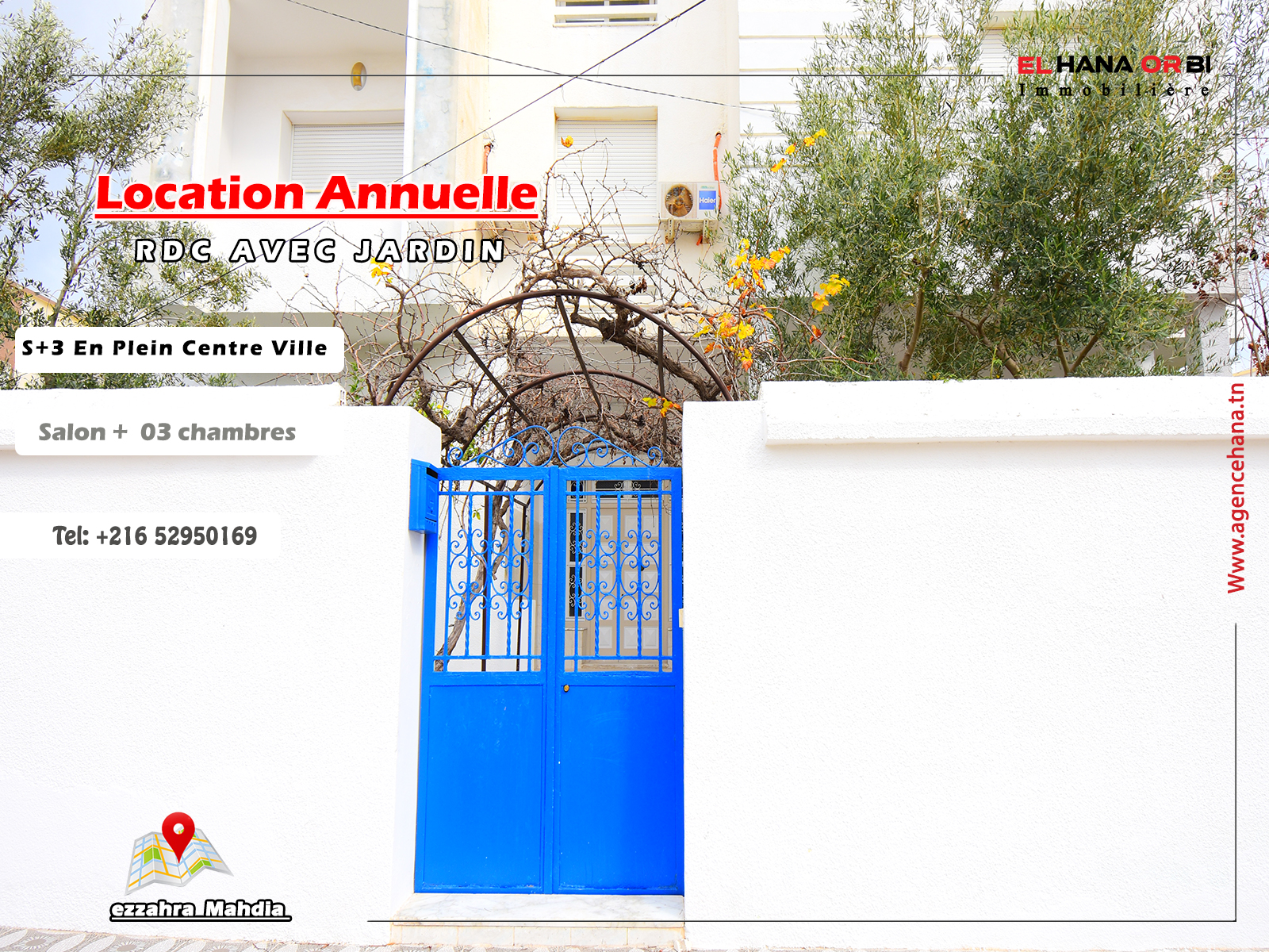 Mahdia Mahdia Location vacances Appart. 3 pices Rdc s3  l anne s3  ezzahra