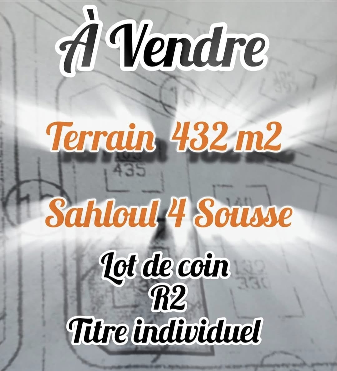 Sousse Jaouhara Sahloul Terrain Terrain nu Terrain r2 idal pour tout rve  sahloul 4