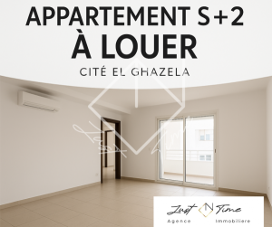 Raoued Cite El Ghazala 1 Location Appart. 1 pice   appartement s2   cit el ref190a