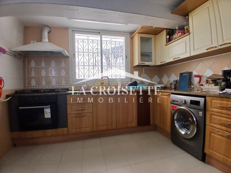 La Marsa Sidi Daoud Location Appart. 4 pices Rez de chausse s3 meubl  la marsa zrcl0318