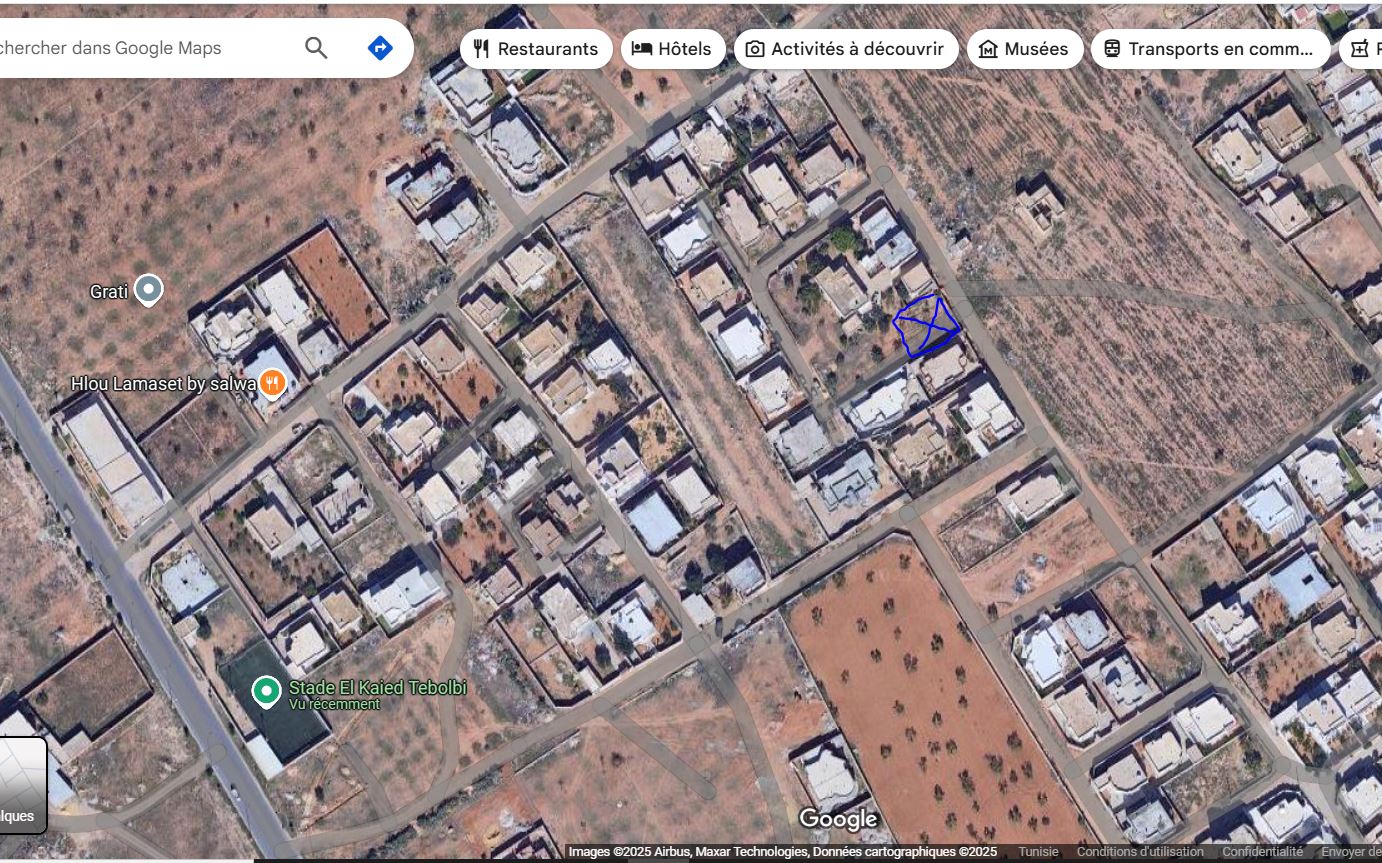 Sakiet Ezzit Merkez Chihya Terrain Terrain nu 481 m2  tbolbi