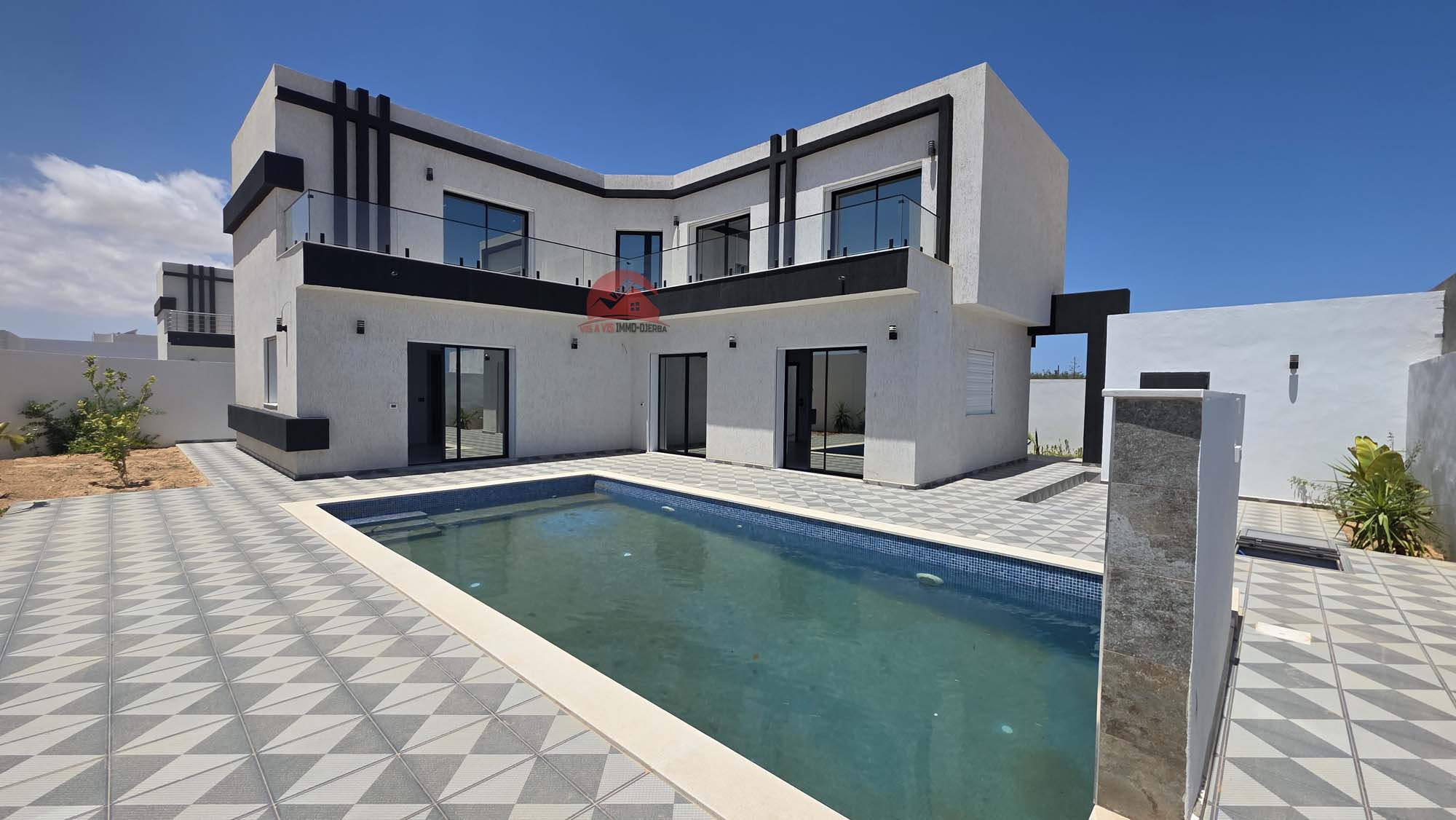 Djerba - Midoun Midoun Vente Maisons Villa neuve avec titre bleu a tezdaine djerba za