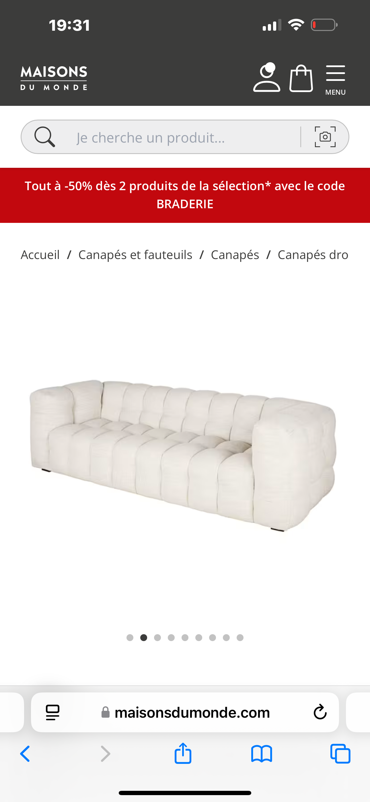 Ain Zaghouan Jardins de Carthage Salon - Salle  manger  Salons Canap neuf dans le carton 2 modles