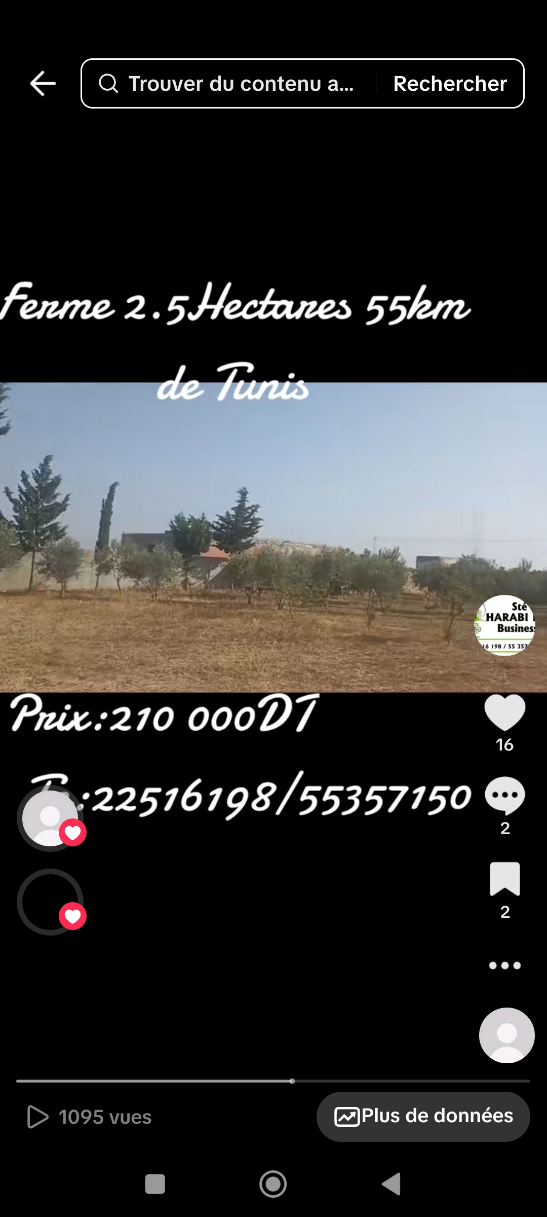 Bir Mcherga Boucha Terrain Terrain agricole Une petite ferme 2h5