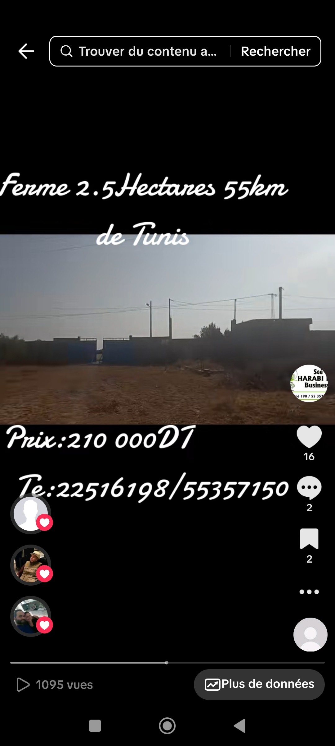 Bir Mcherga Boucha Terrain Terrain agricole Une petite ferme 2h5