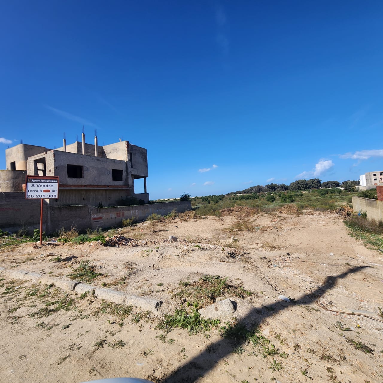 Hammam Chatt Borj Cedria Terrain Terrain nu Terrain 10 min de plage jahmi