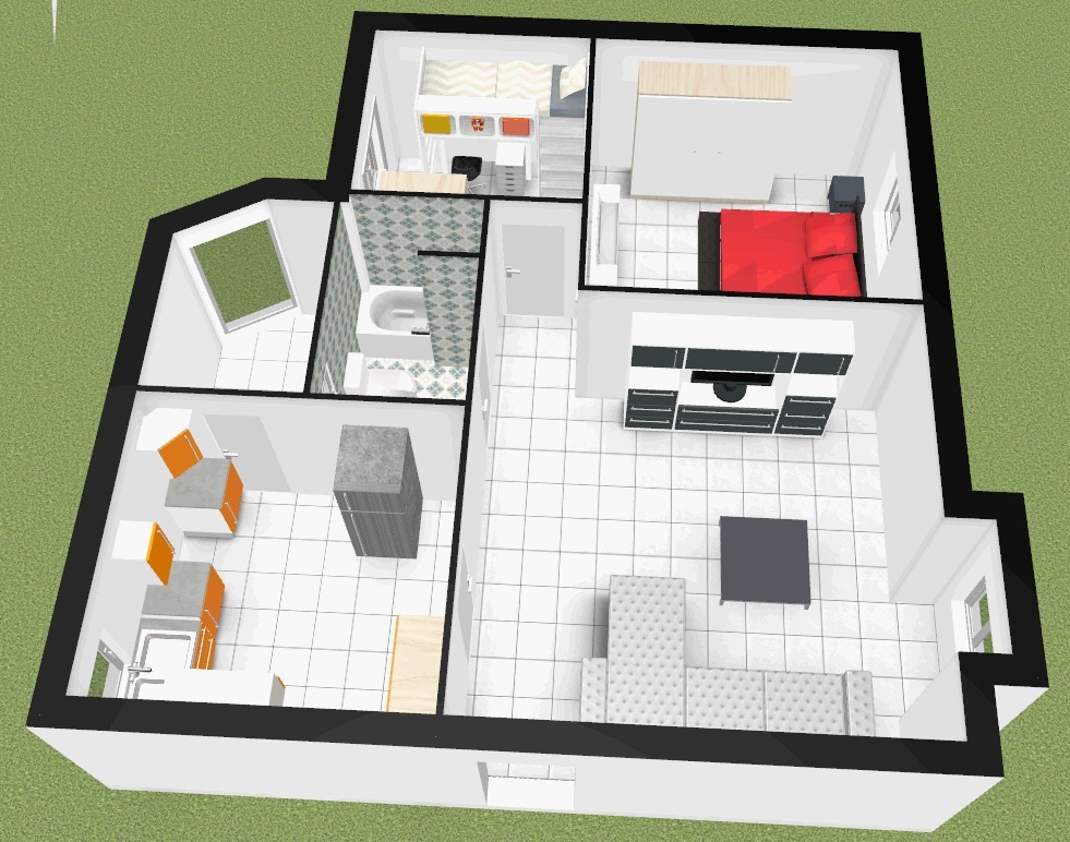 La Soukra Borj Louzir Location Appart. 2 pices Un appartement au rdc