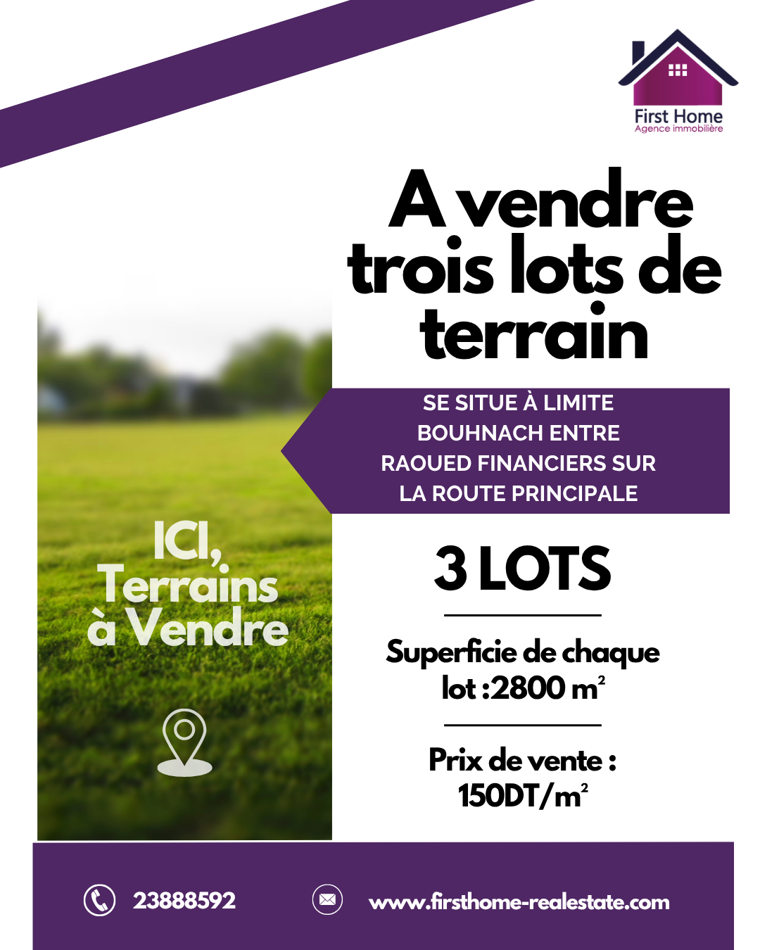 Raoued Bou Hnech Terrain Terrain nu Lot de terrain a bouhnach
