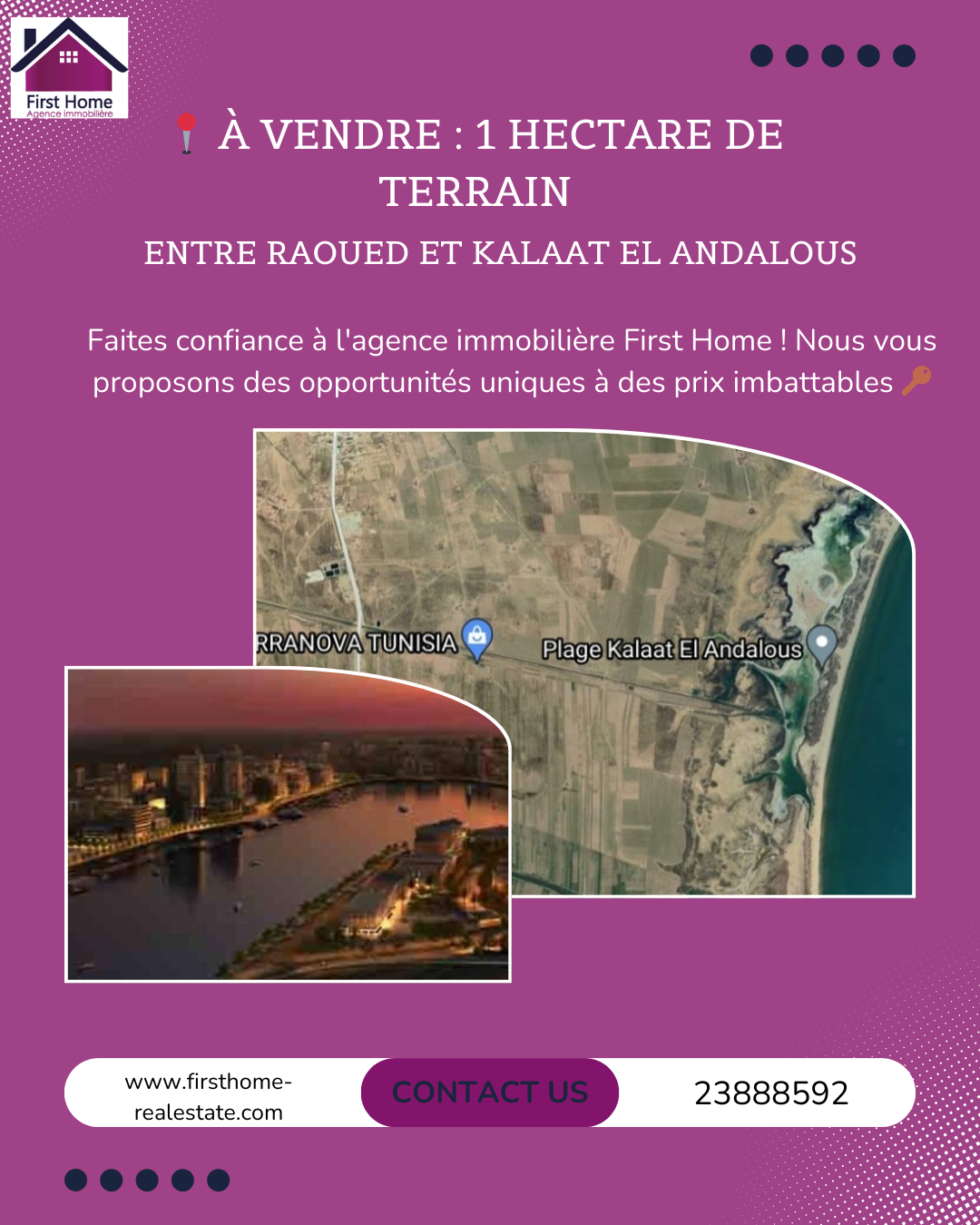 Kalaat Landlous Kalaat Landlous Terrain Terrain nu 1 hectare entre raoued et kalaat el andalous