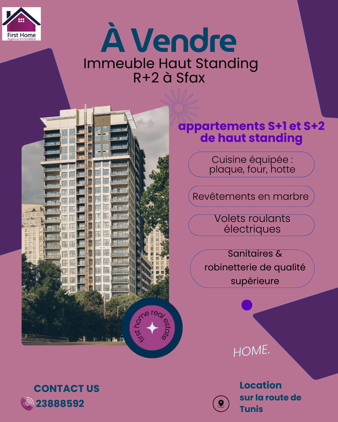 Sfax Ville Sfax Vente Autre Immeuble haut standing r2  sfax