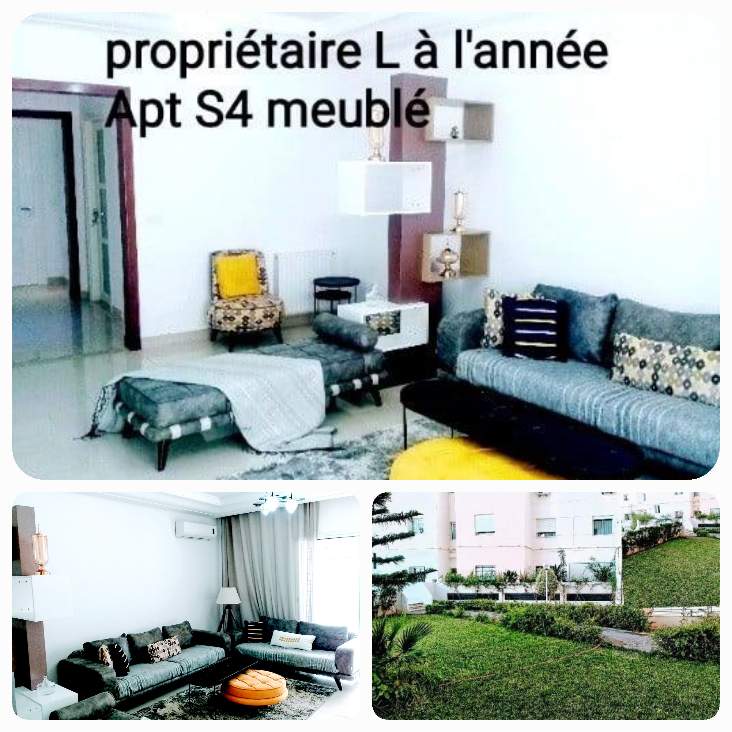 La Marsa El Aouina Location Appart. 5 pices+ Particulier l s4 meubl neuf proche lac2