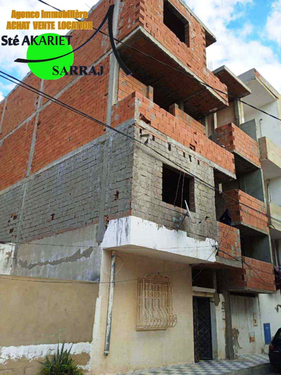 Kalaa Essghira Cite El Manezeh Vente Maisons Rdc et 3 tages inachev  cit el manazeh