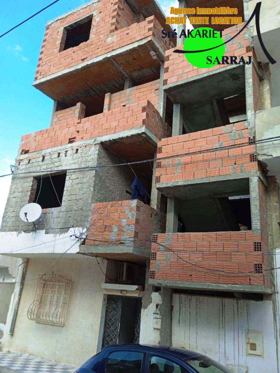 Kalaa Essghira Cite El Manezeh Vente Maisons Rdc et 3 tages inachev  cit el manazeh