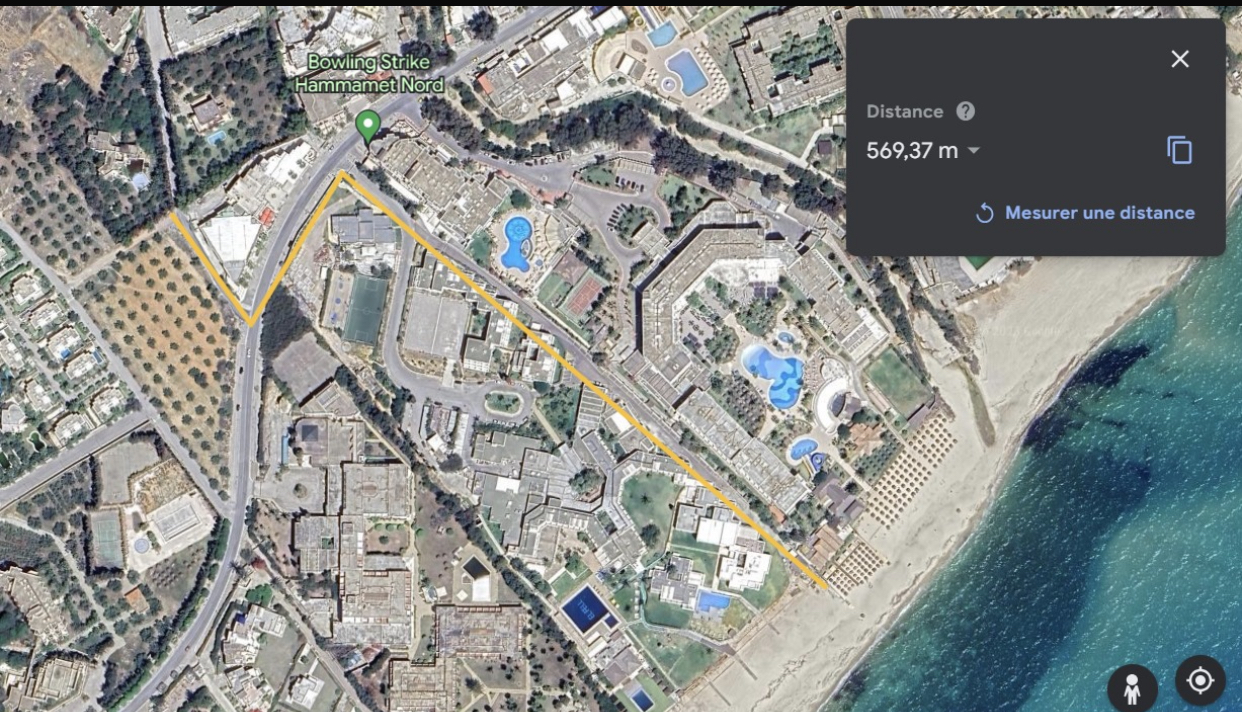 Hammamet Zone Hoteliere Terrain Terrain nu Terrain r3 vue mer hammamet nord zone touristique