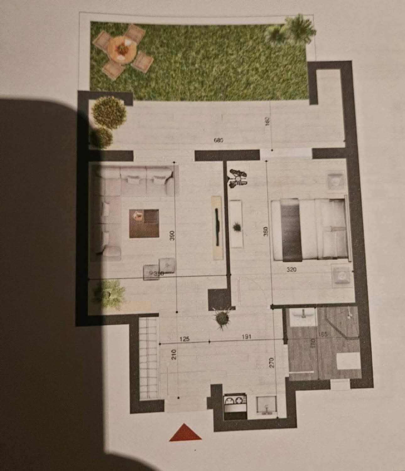 El Menzah El Menzah 9 Vente Appart. 2 pices S1 rdc avec jardin 250 md menzah 9c
