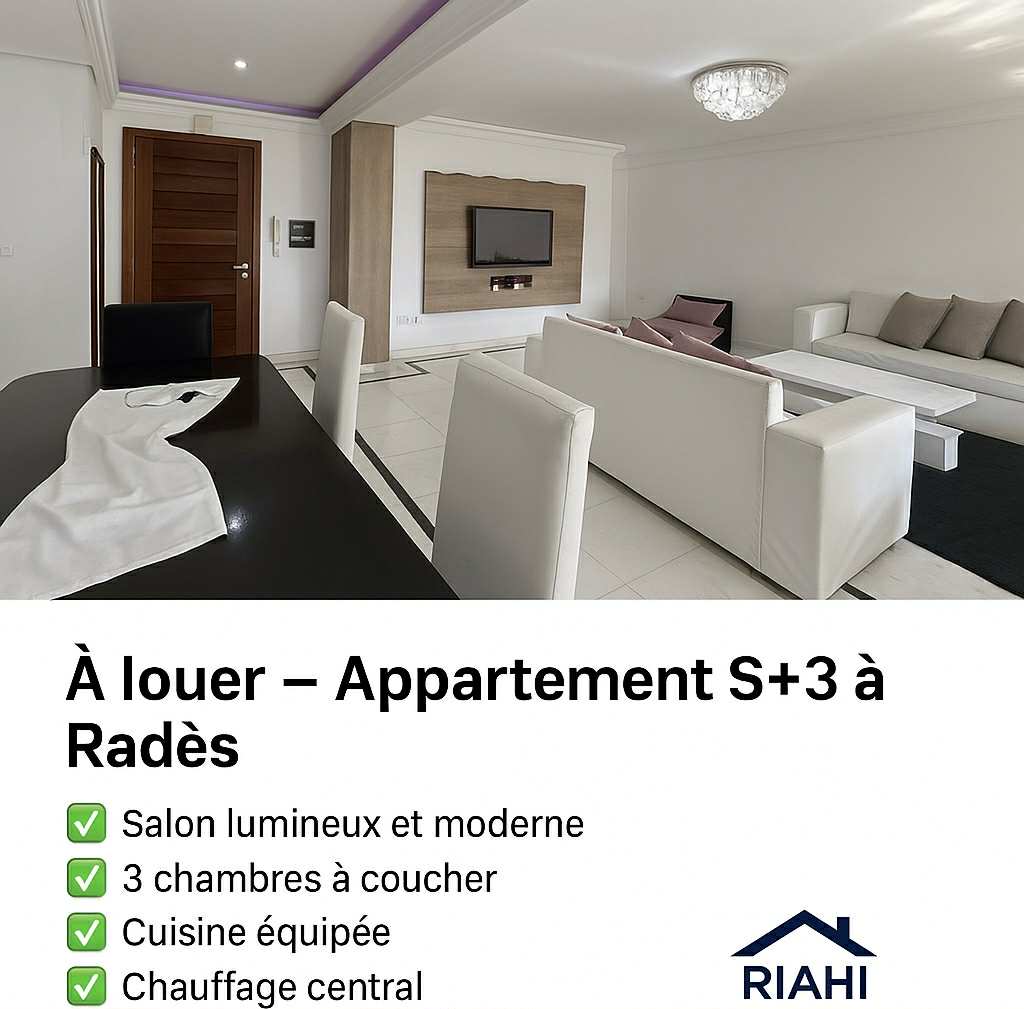 Rades Rades Location Appart. 3 pices Rades lolija