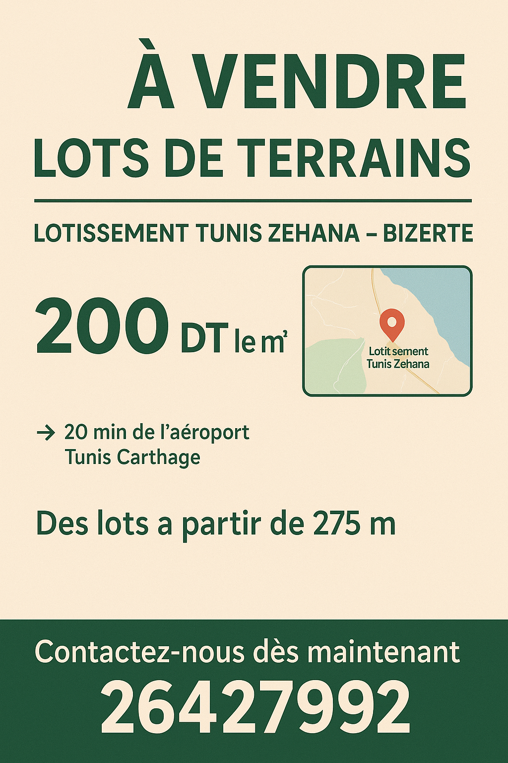 Utique Utique Terrain Terrain agricole Terrain a zehana bizerte