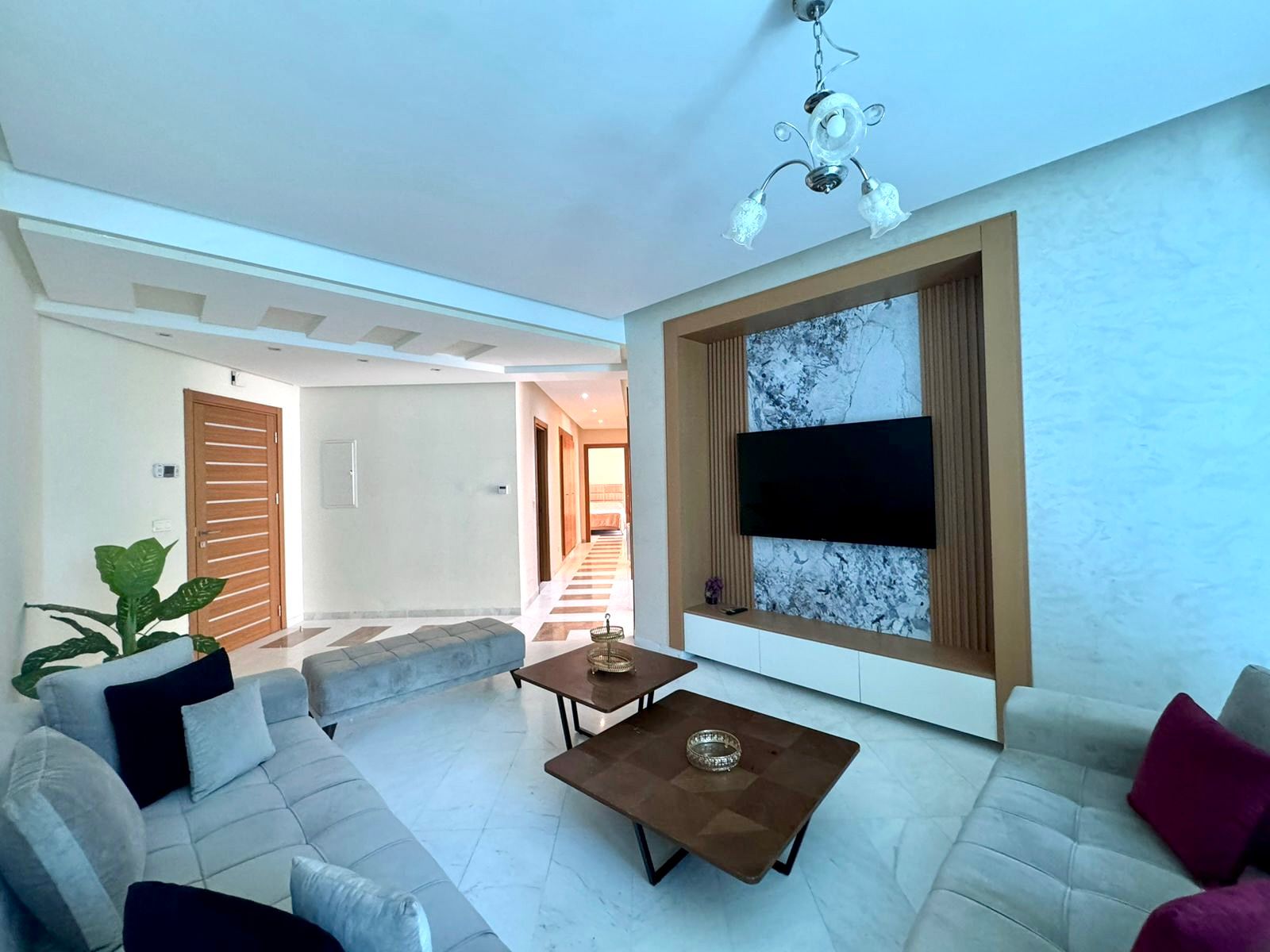 Ain Zaghouan Jardins de Carthage Location Appart. 4 pices Bel appartement s3 meubl au jardin de carthage