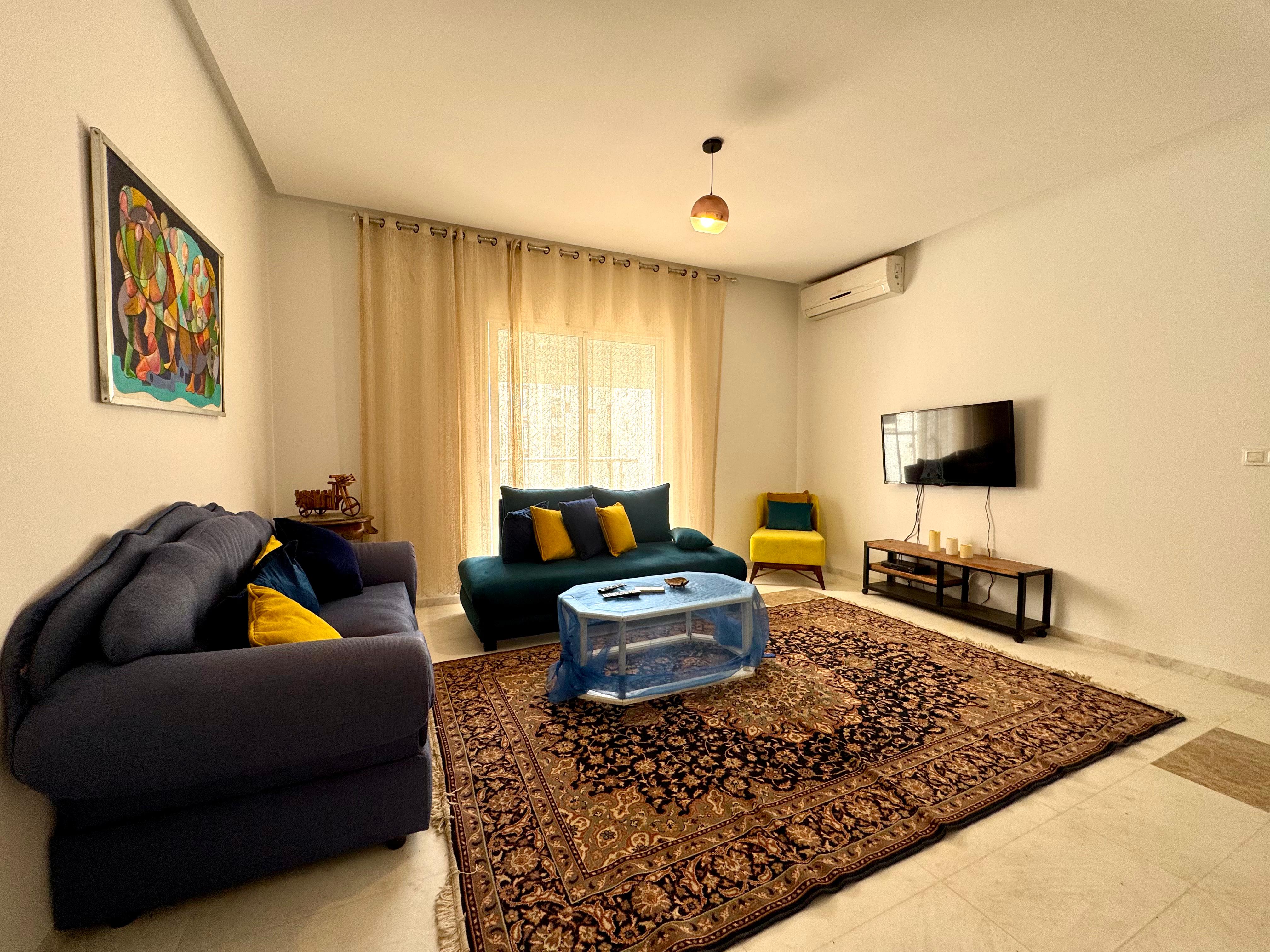 Ain Zaghouan Jardins de Carthage Location Appart. 3 pices S2 meuble u jardin de carthage
