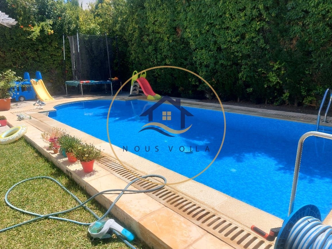 La Marsa Marsa Ennassim Location Maisons Villa s3 avec piscine et jardin  la marsa vlm0025