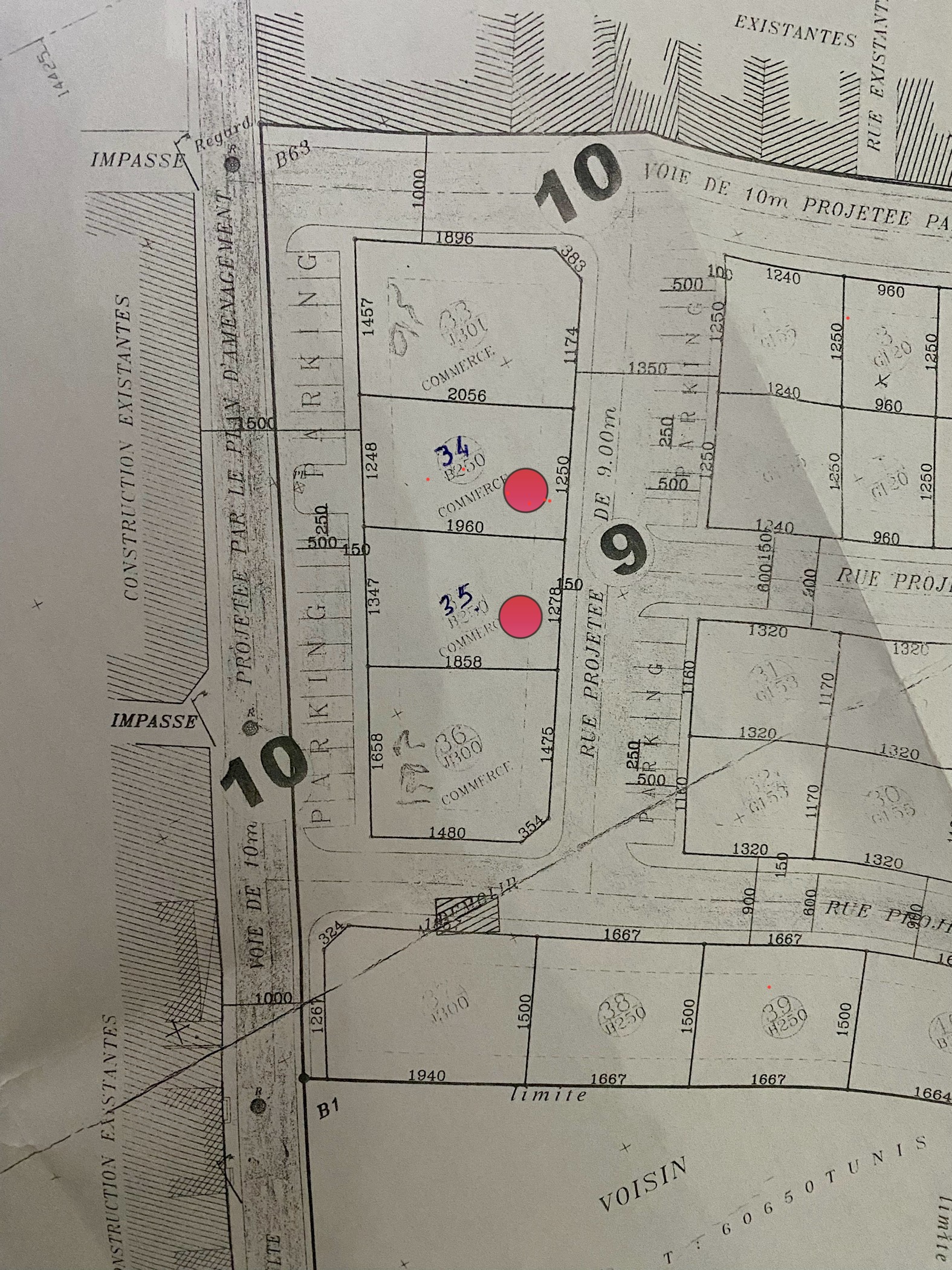 Oued Ellil Oued Ellil Terrain Terrain nu 2 lots sur avenue principale goba  manouba