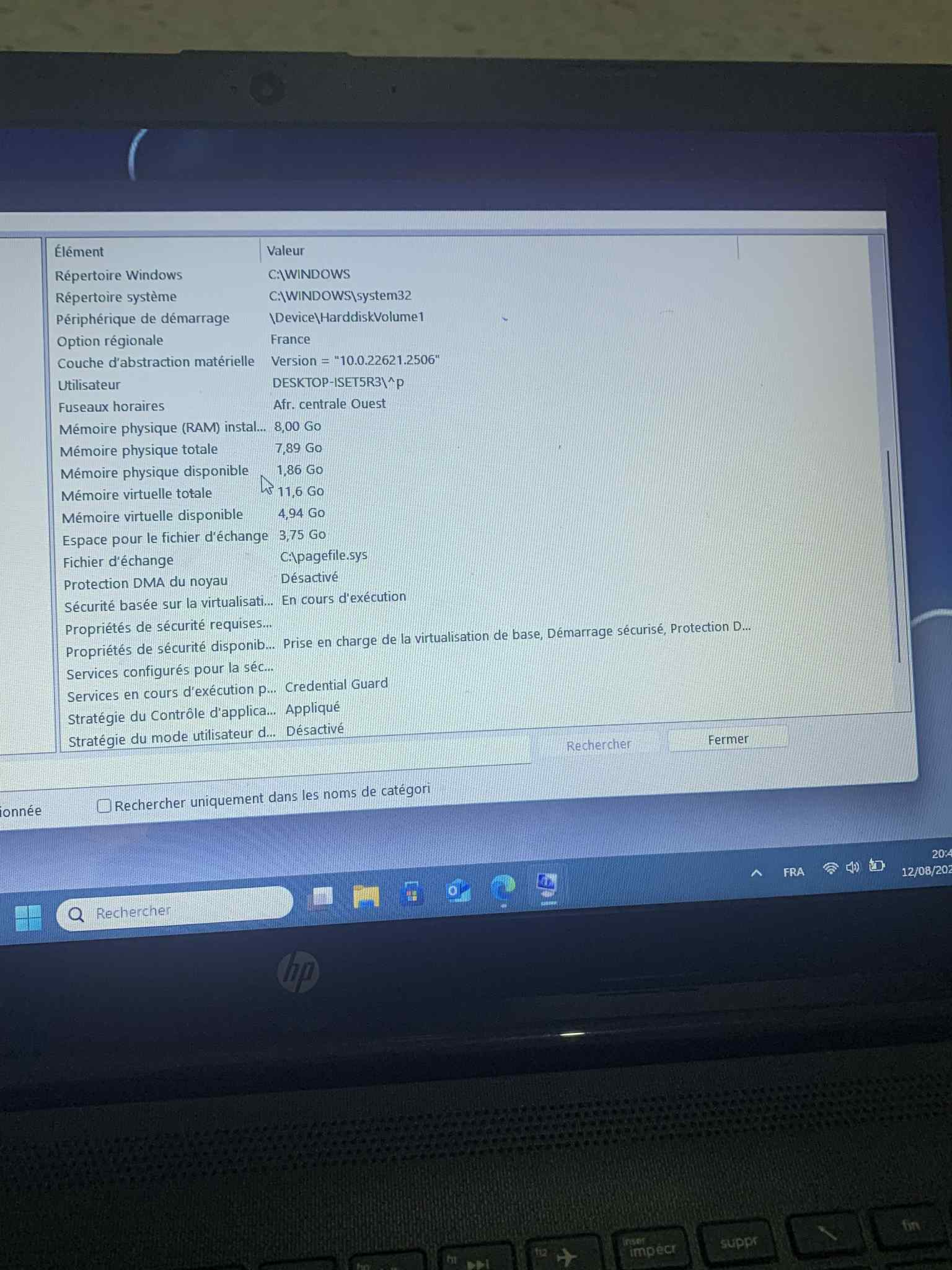 El Menzah El Menzah 1 HP  / Compaq Autre Pc portable hp