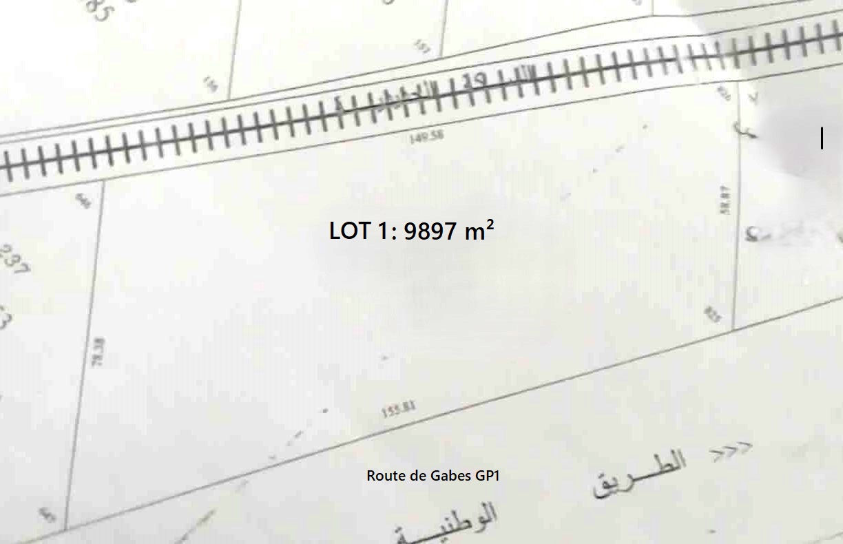 Sfax Sud Cite Tyna 2 Terrain Terrain nu 5 terrains spars d'un titre foncier