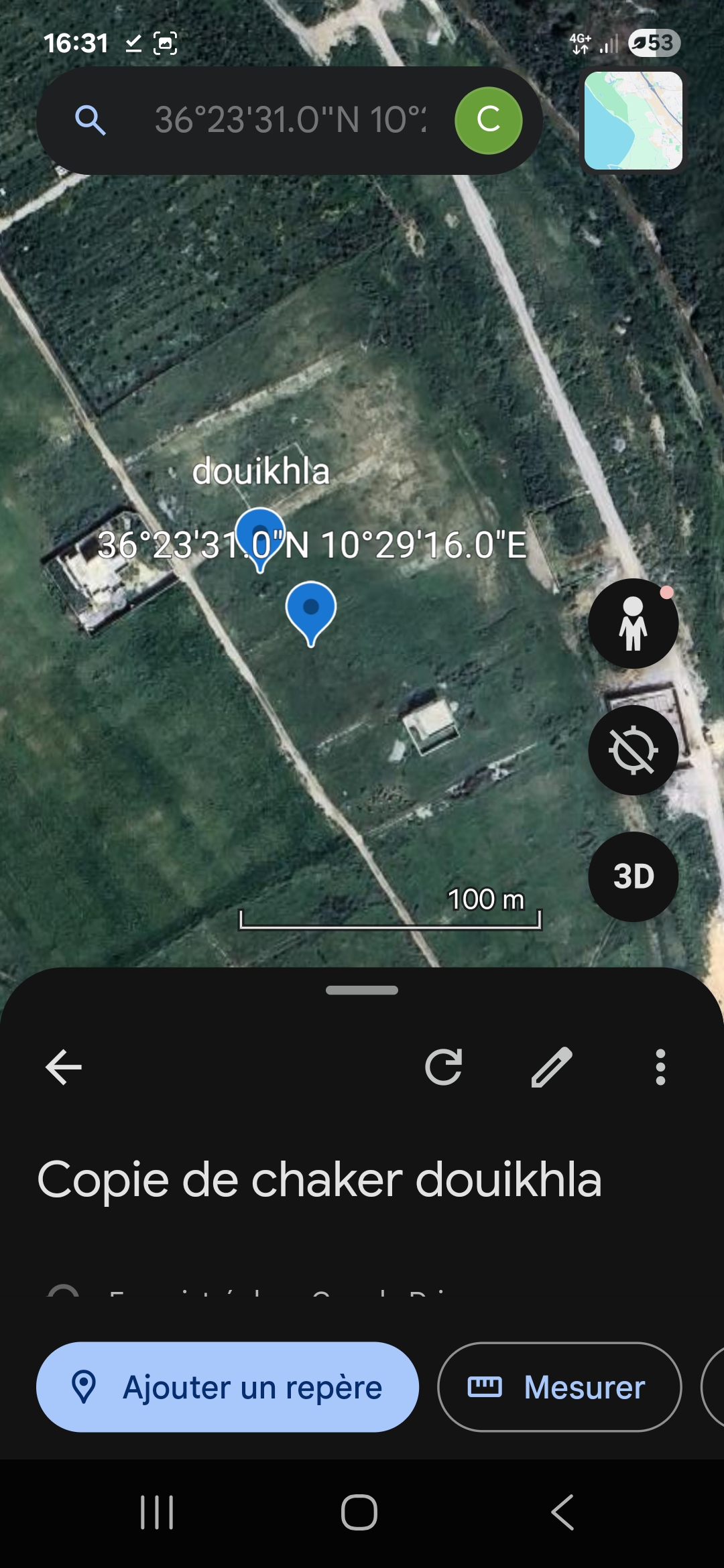 Hammamet Sidi Jedidi Terrain Terrain agricole 400 mtre carr deux faades zone d avenir