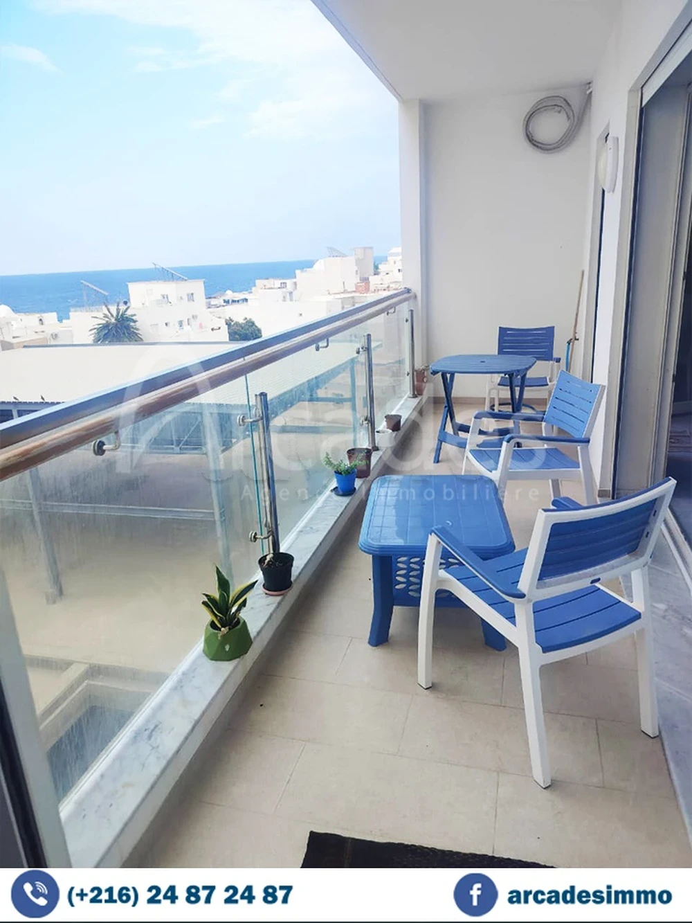 Monastir Monastir Location Appart. 2 pices S2 vue de mer