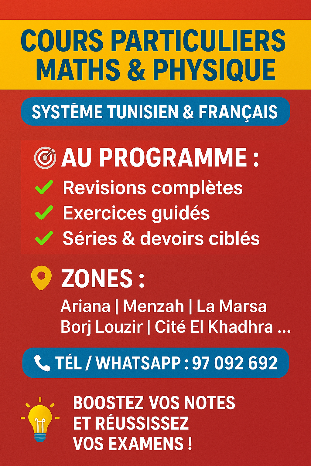 La Soukra Borj Louzir A domicile Autre Maths physique et technique  domicile de l'lve