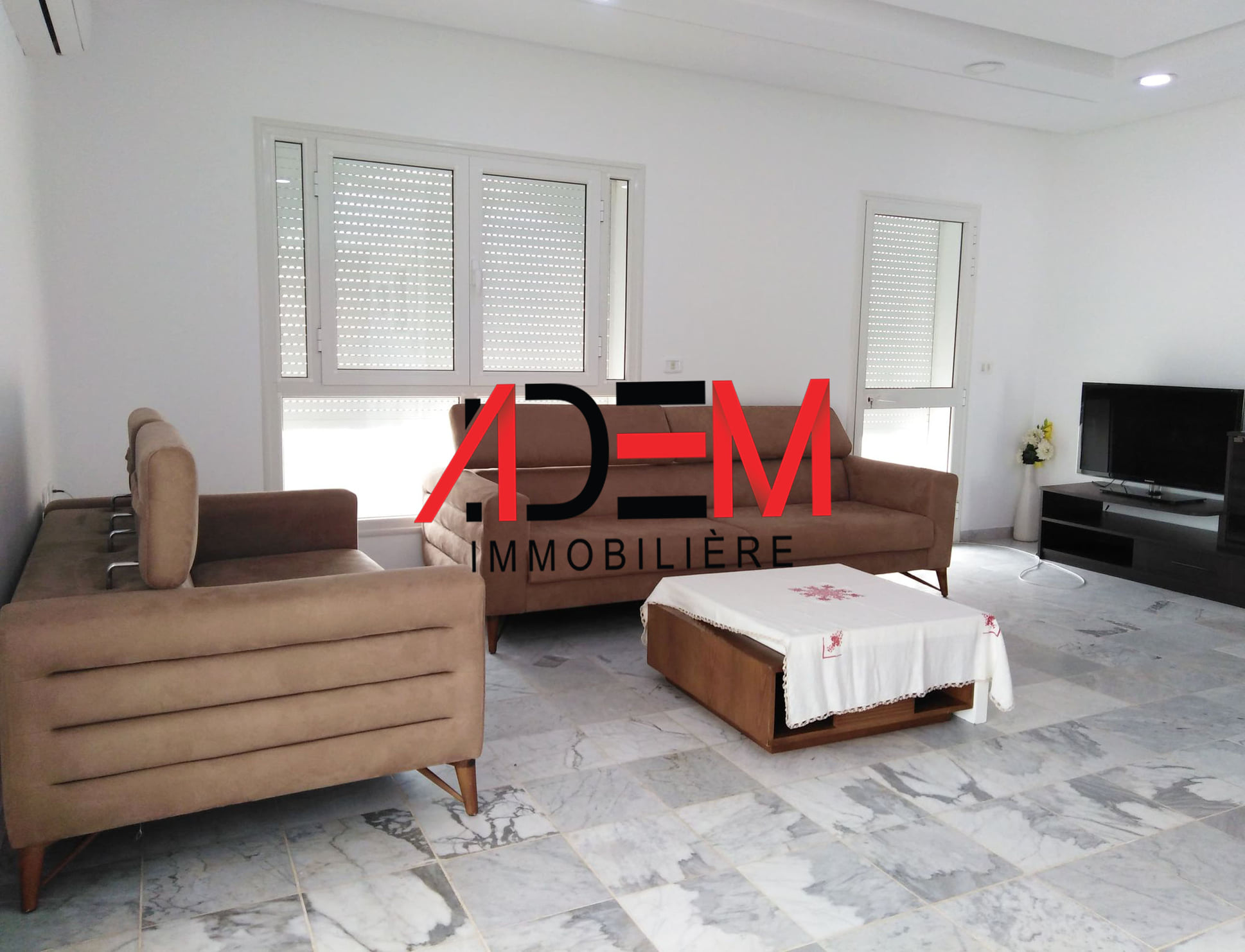 Akouda Chatt Meriem Location Appart. 4 pices Spacieux appartement vue mer