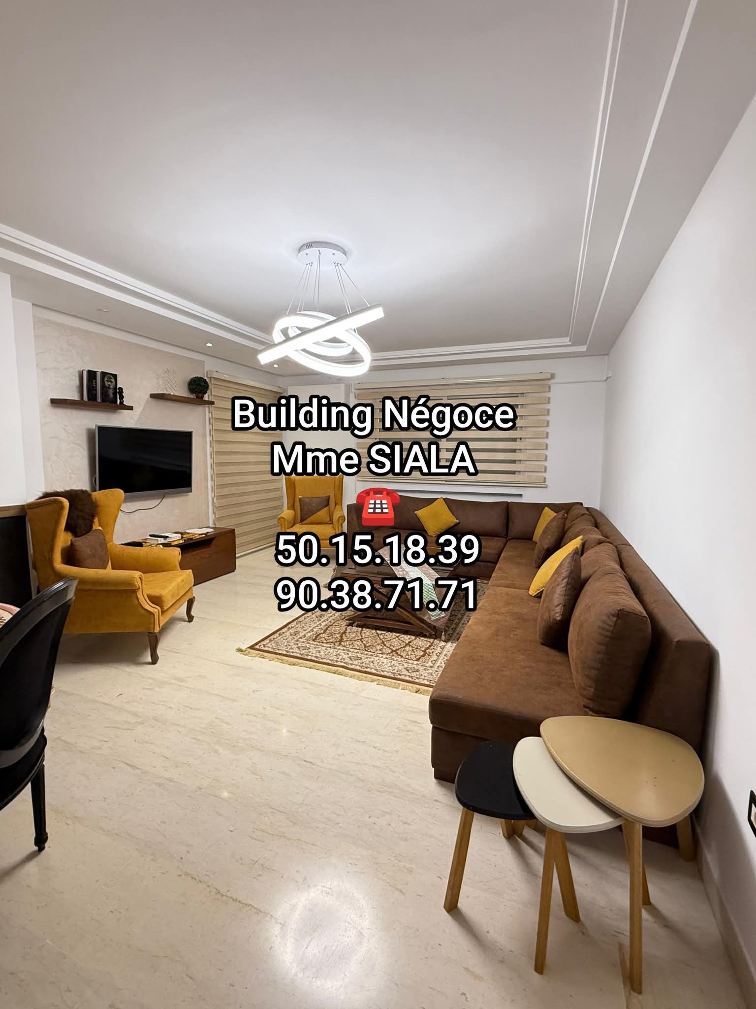 La Soukra Cite Elyes Location Appart. 5 pices+ Soukra agrable appt s3 richement meubl