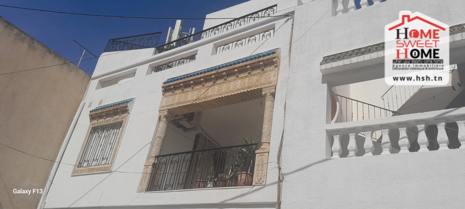 Carthage El Yasmina Vente Appart. 2 pices Etage de villa pavillon  carthage el yasmina