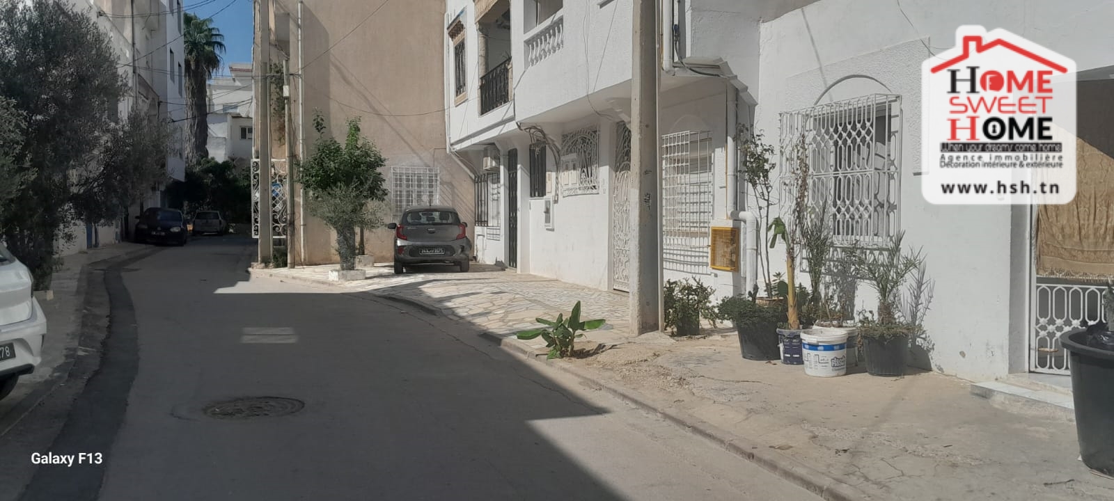Carthage El Yasmina Vente Appart. 2 pices Etage de villa pavillon  carthage el yasmina