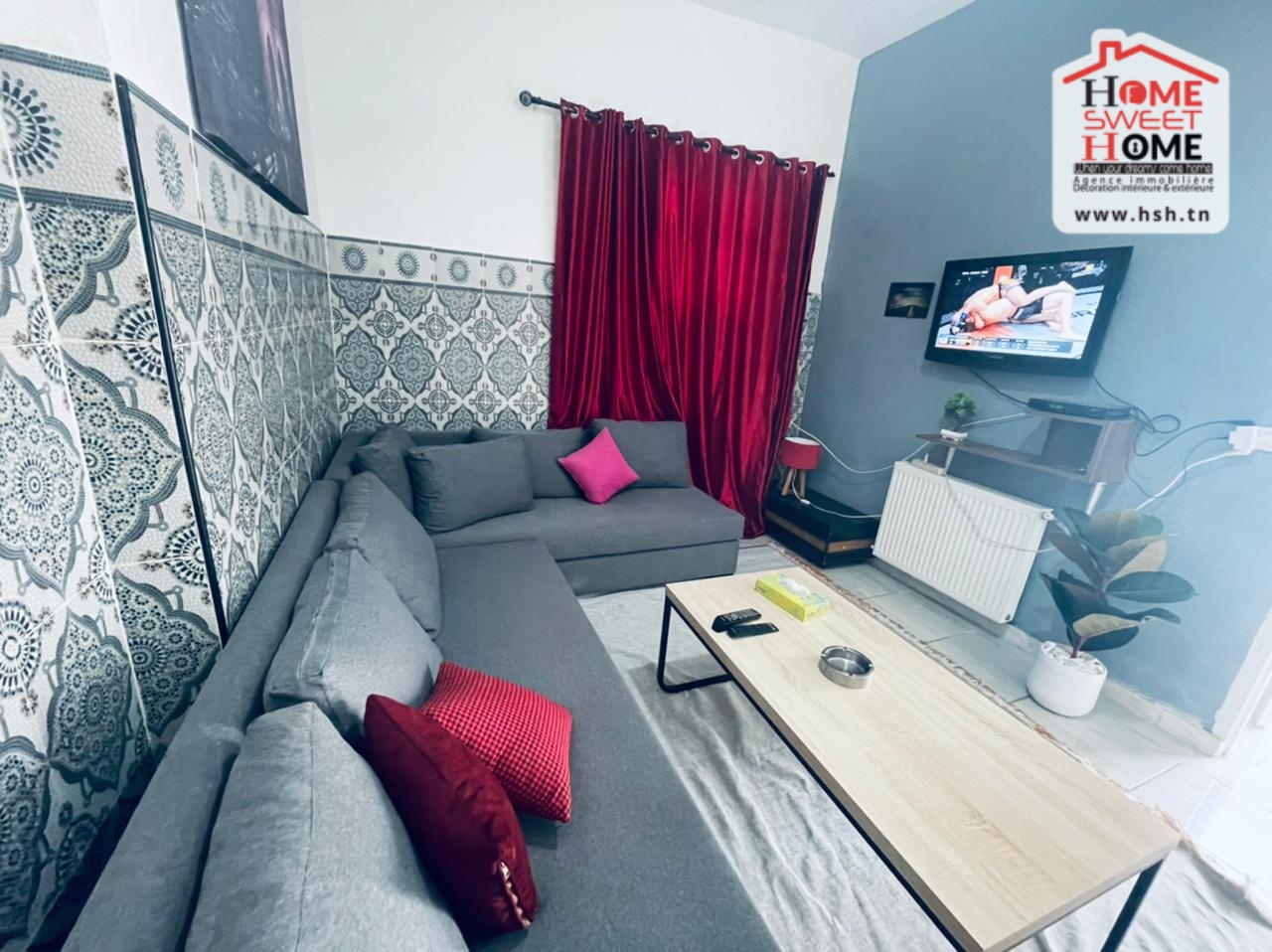 La Marsa Marsa Ennassim Location Appart. 1 pice Studio straub meubl  la marsa