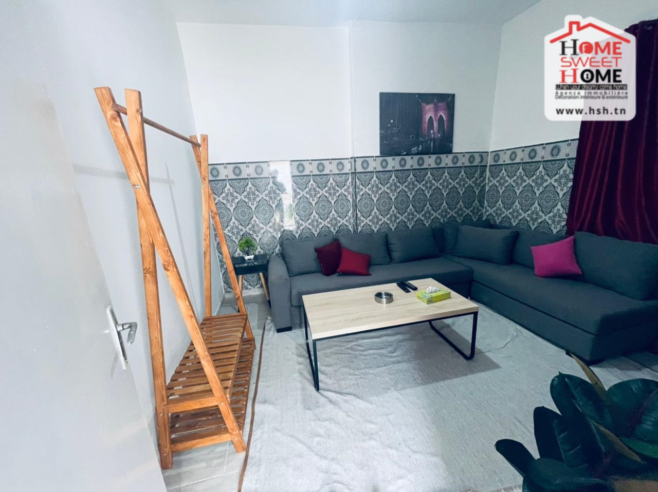 La Marsa Marsa Ennassim Location Appart. 1 pice Studio straub meubl  la marsa