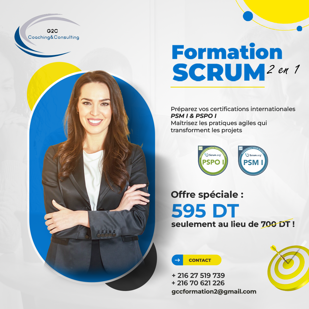 Ariana Ville Ariana En groupe Autre Formation  scrum master et product owner