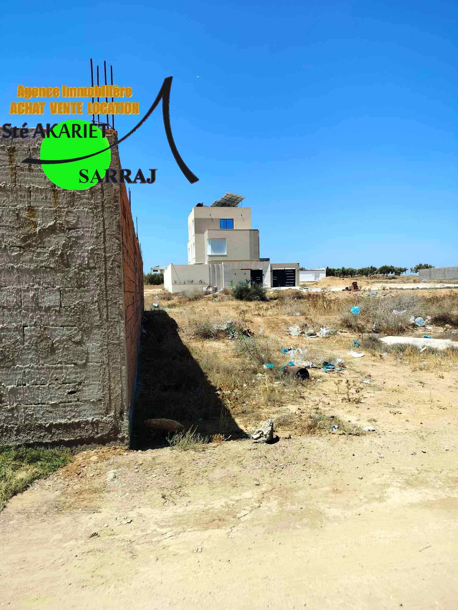 Akouda Chatt Meriem Terrain Terrain nu Terrain 409m vue de mer  koussour gharnata