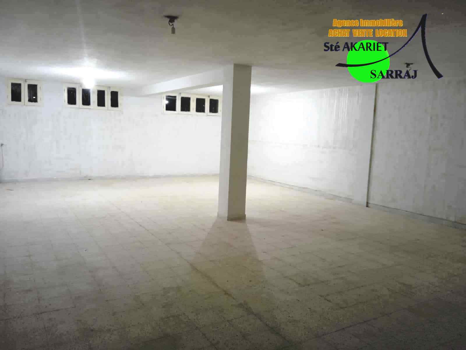 Sousse Jaouhara Sahloul Bureaux & Commerces Atelier,Garage Local au sous sol de superficie 100m  sahloul 4