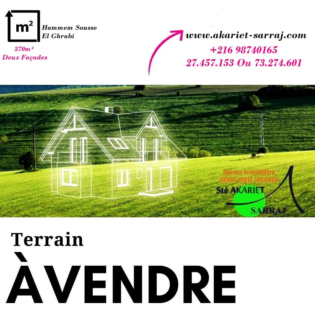 Hammam Sousse Hammam Sousse Gharbi Terrain Terrain nu Terrain d'habitation 370m hammem sousse el ghrabi