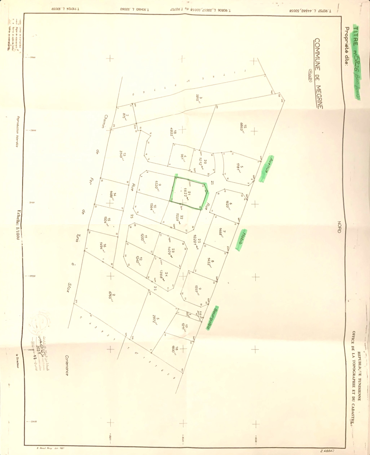 Megrine Megrine Riadh Terrain Terrain nu R4 terrain d'angle  mgrine riadh