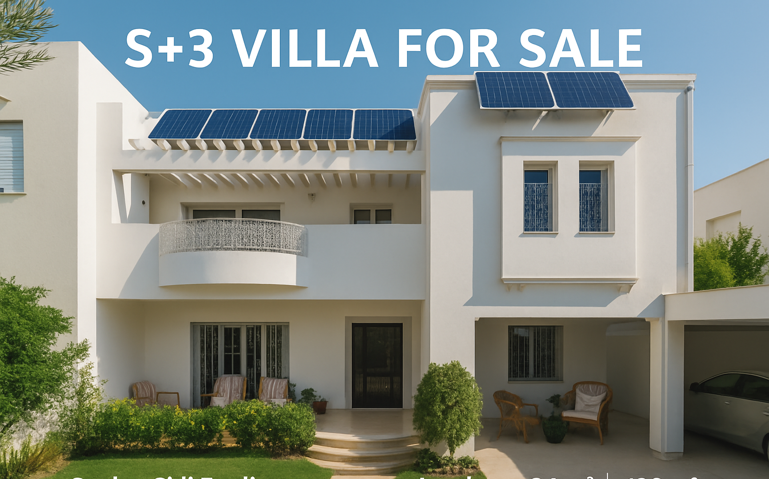 La Soukra Sidi Frej Vente Appart. 3 pices Villa sidi frej